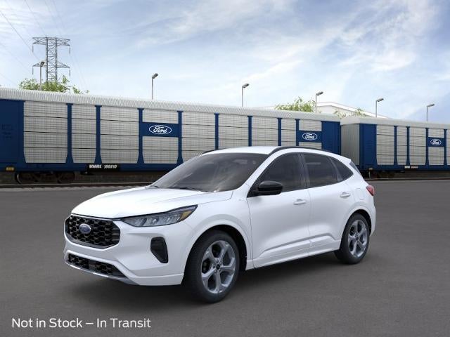 2023 Ford Escape ST-Line FWD in Star White Metallic Tri Coat — front three-quarter view