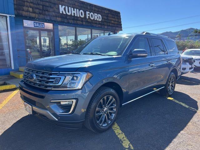 2020 Ford Expedition Limited 4x4 in Blue Metallic — front three-quarter view