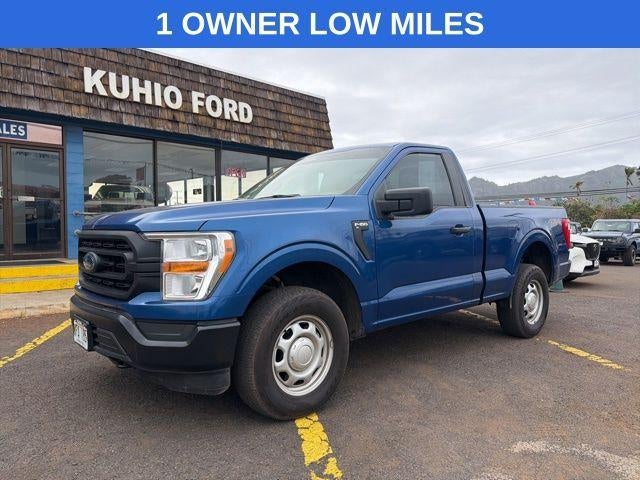 2022 Ford F-150 XL 4WD Reg Cab 6.5' Box in Blue Metallic — front three-quarter view