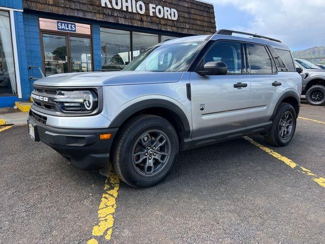 2022 Ford Bronco Sport Big Bend 4x4 in Iconic Silver Metallic — front three-quarter view