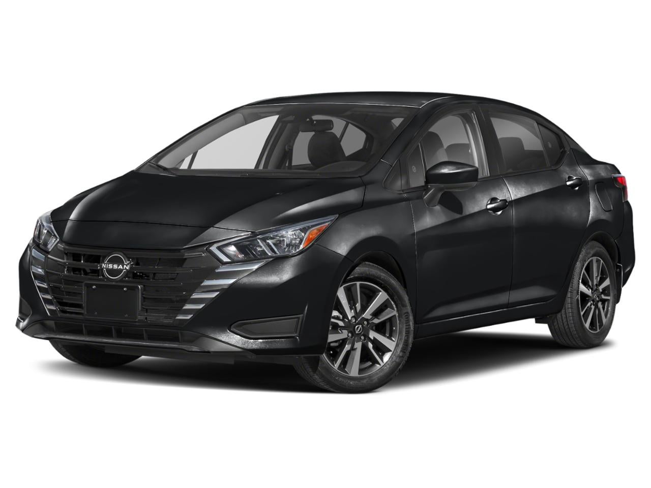 2023 Nissan Versa SV CVT in Super Black — front three-quarter view