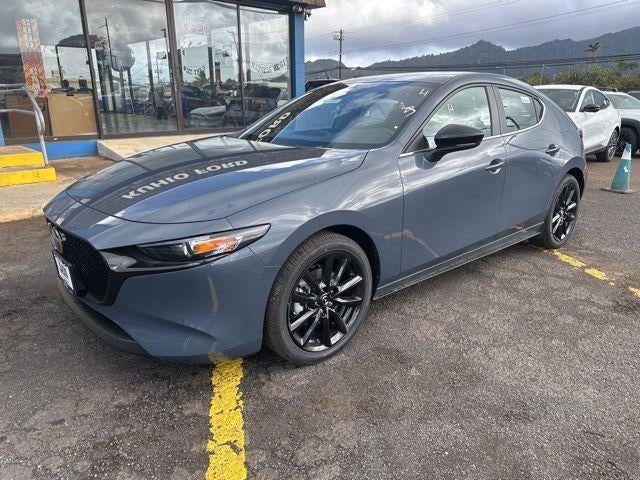 2026 Mazda Mazda3 Hatchback 2.5 S Carbon Edition AWD in Polymetal Gray Metallic — front three-quarter view