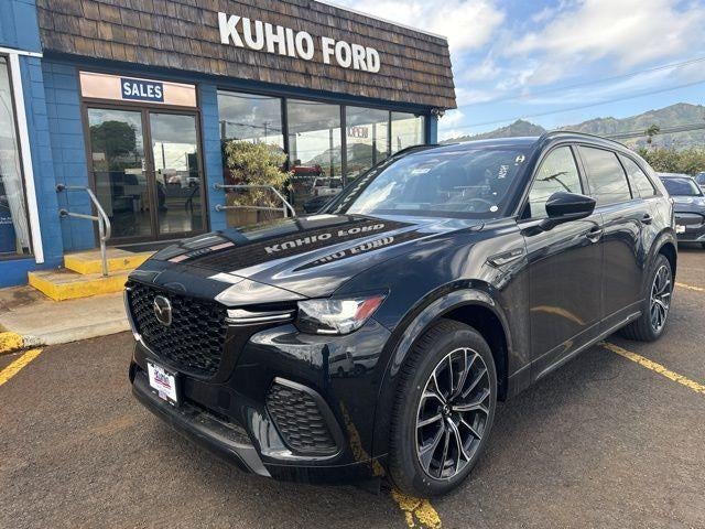 2025 Mazda Mazda CX-70 3.3 Turbo S Premium AWD in Jet Black Mica — front three-quarter view